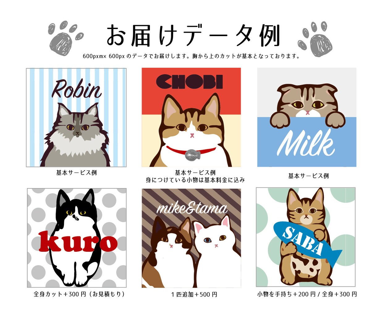 おしゃれなアイコン用の猫イラスト描きます SNSのプロフィール用画像に。猫好きな人へのプレゼントにも☆ イメージ2