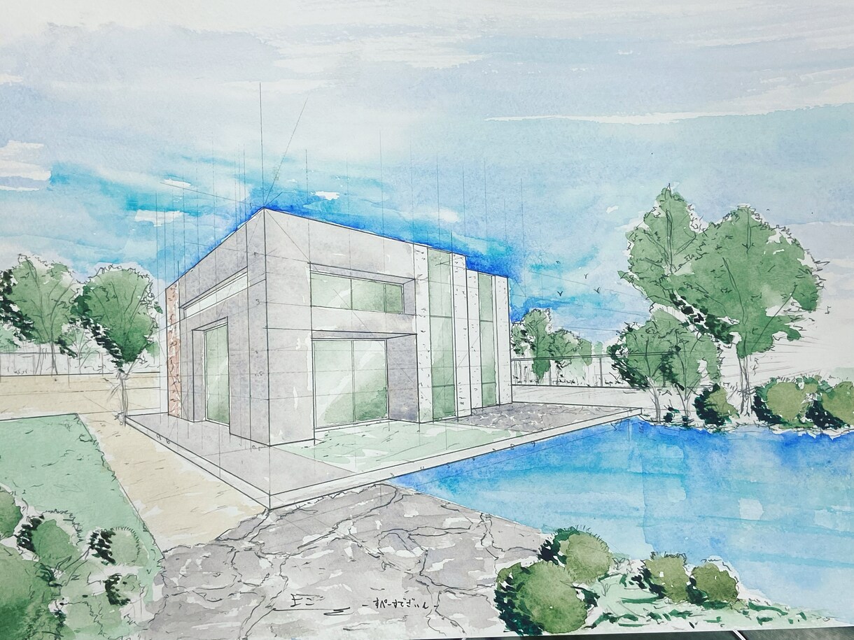 建物の外観パース描きます 3Dまたは手書きにて外観パースを承ります！ イメージ4