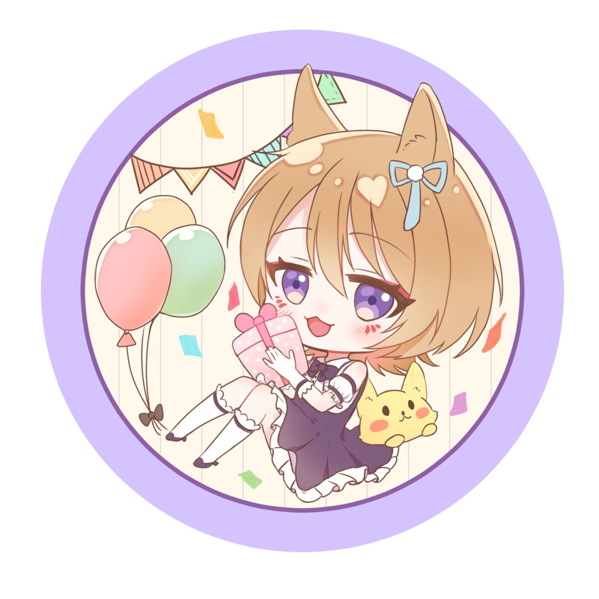 ぷにっと可愛いミニキャラを描きます グッズ、SNSアイコン、動画や配信などに！ イメージ4