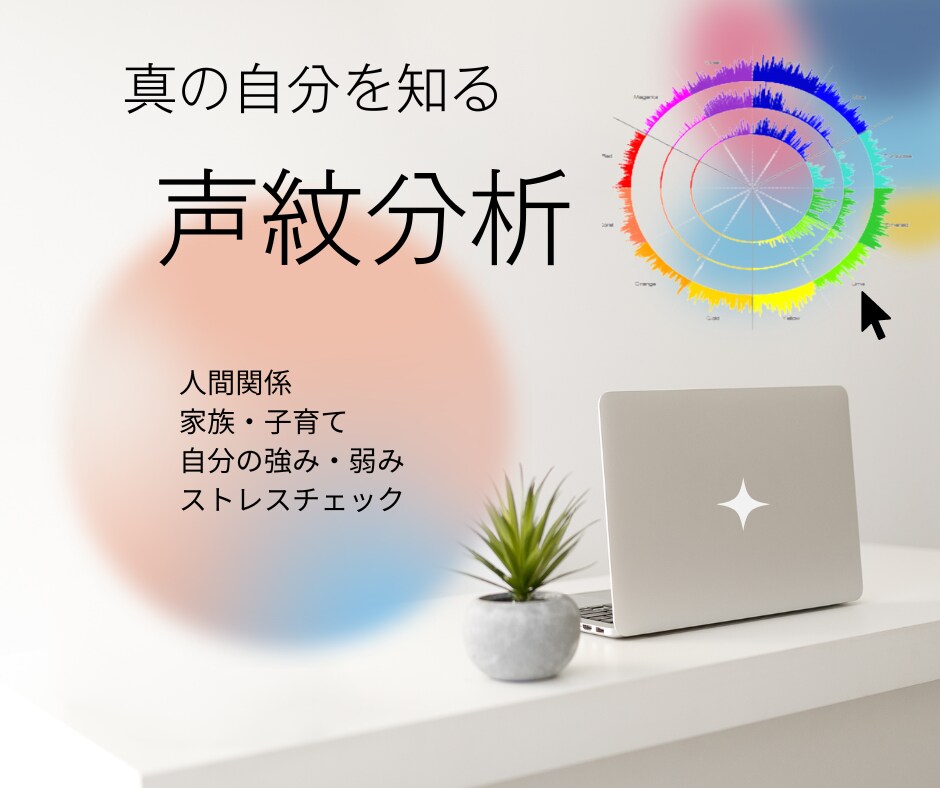 声で個性・強み・才能の伸ばし方などを分析します 声紋分析で自分を知り、自分を活かし、自分らしく生きませんか？ イメージ1