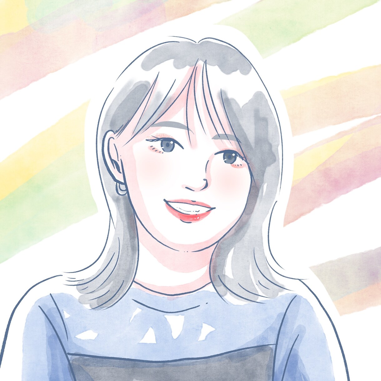 SNSアイコンイラストお描きします カラフルな”にじいろ”のイラストで癒しと元気をお届けします。 イメージ2