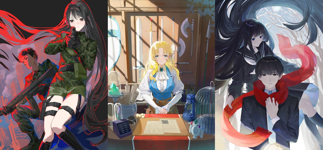 歌ってみた・サムネ・挿絵、心を込めて制作します あなただけの世界観に浸れるイラストをお届けします イメージ8