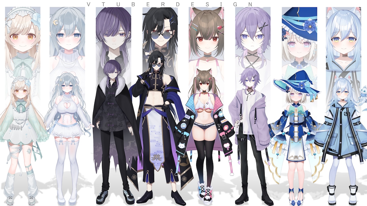 Vtuber&Vliverの立ち絵をご制作します 男性＆女性両方ご制作可♪華のある立ち絵をご制作します！ イメージ4