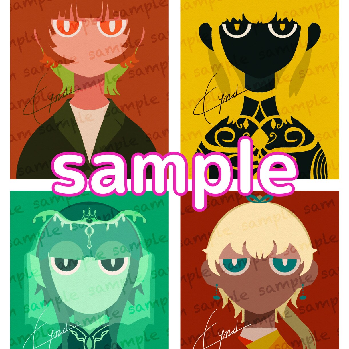 SNSアイコン用バストアップイラスト描きます フラットポップなデフォルメキャラをアイコンに！ イメージ6