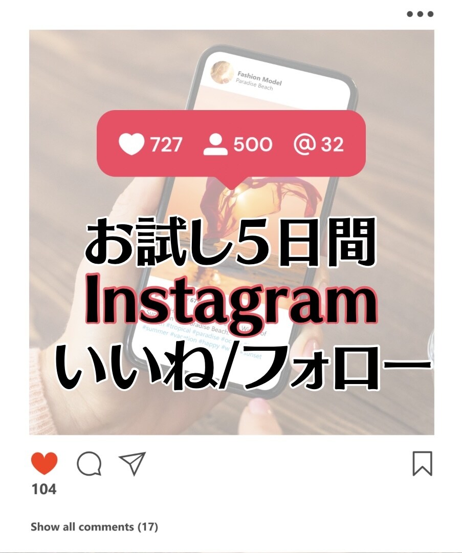 お試し5日間！✨Instagram運用代行します いいね/フォローの面倒な作業、お任せください！ イメージ1