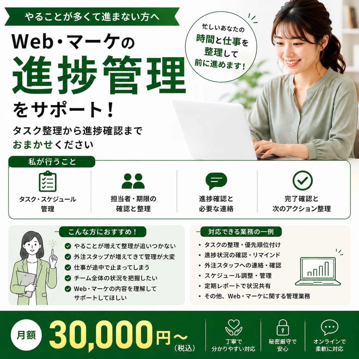 Web・マーケが分かる進捗・タスク管理を代行します 「終わりましたか？」で終わらない。内容を理解して仕事を前進 イメージ1