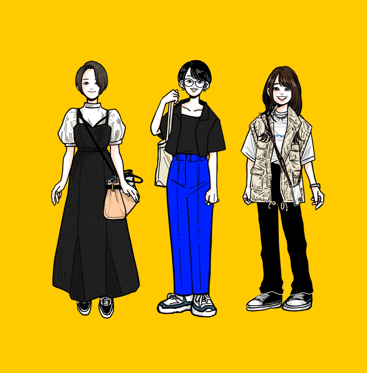 全身イラストスナップお描きします スナップ写真のようにあなたの全身をイラスト化します。 イメージ1