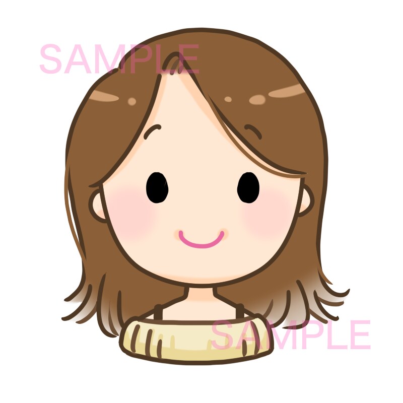 シンプルやわらかなアイコン お作りします SNSに、ブログに、動画に。いろいろ使えるやさしいイラスト◎ イメージ3