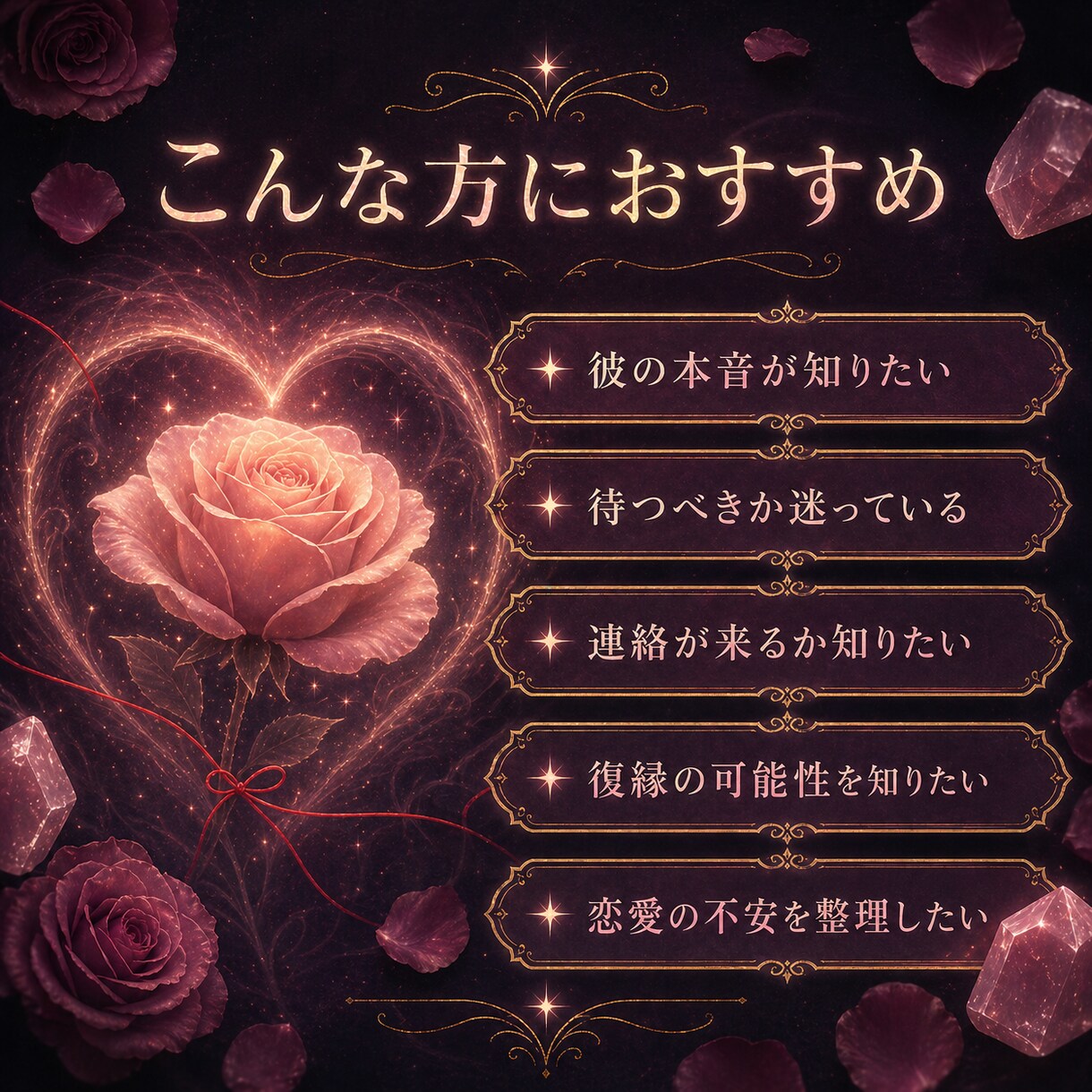 復縁・彼の気持ち　心理×霊視であの人の本音視ます 音信不通の理由・今の気持ち・連絡が来る流れを読み解きます。 イメージ3