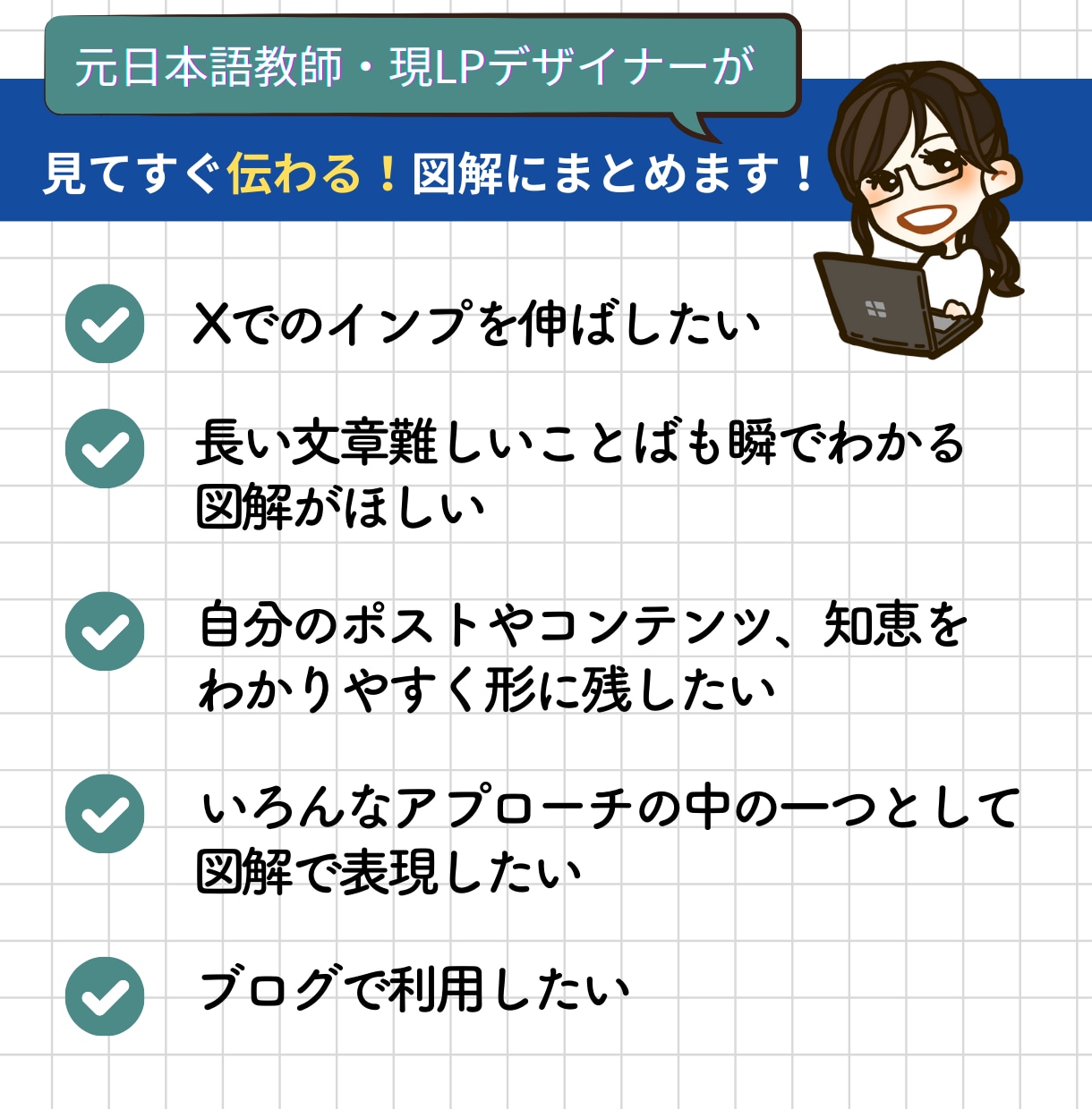 パッと伝わるわかりやすい図解を制作します 目にとまる！伝わる！つながる！図解をお届け！ イメージ3