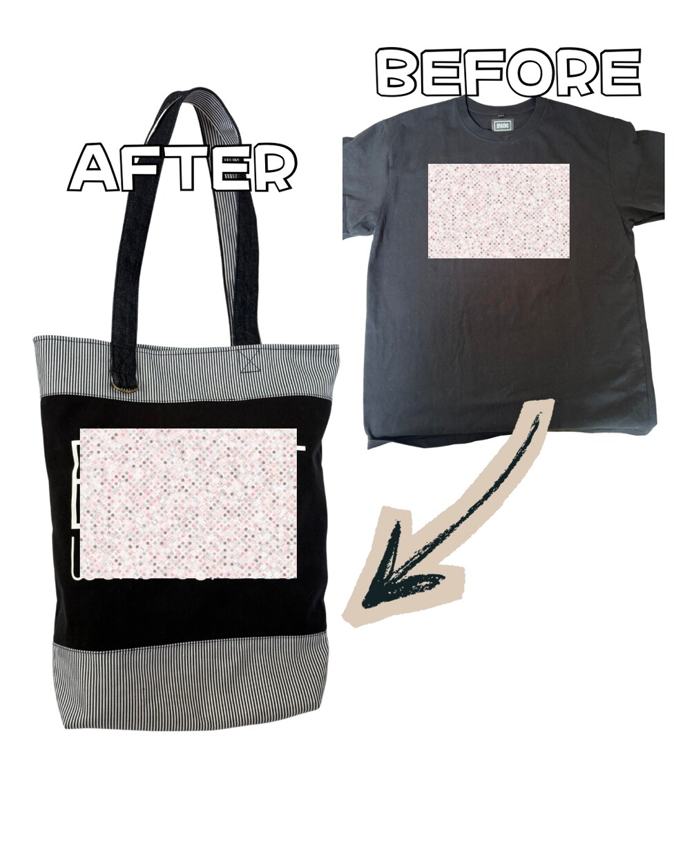 Tシャツ・服を毎日使えるトートバッグにします 推し活Tシャツやお子さんの思い出タンスに眠ってませんか？ イメージ1