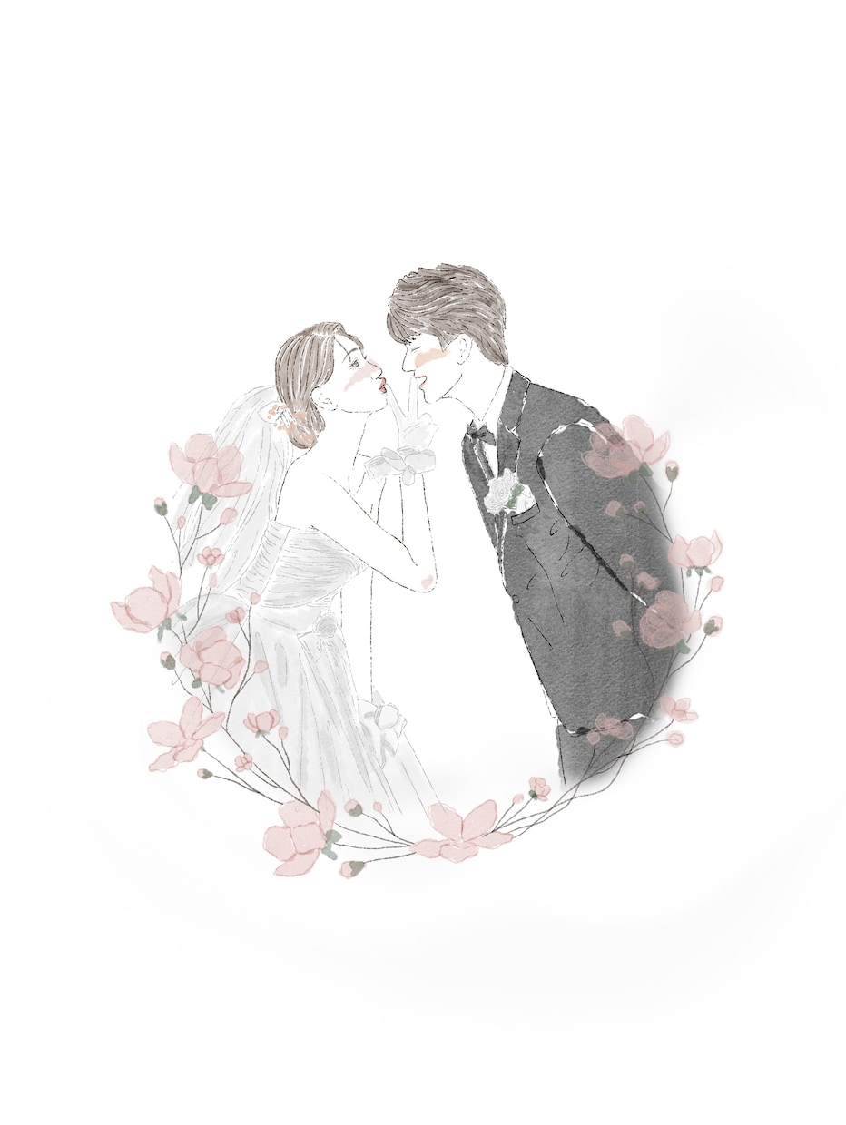 結婚祝いに人気 | 水彩画似顔絵描きます 【イラストオーダー】水彩画風イラスト♡結婚祝いに人気 イメージ1