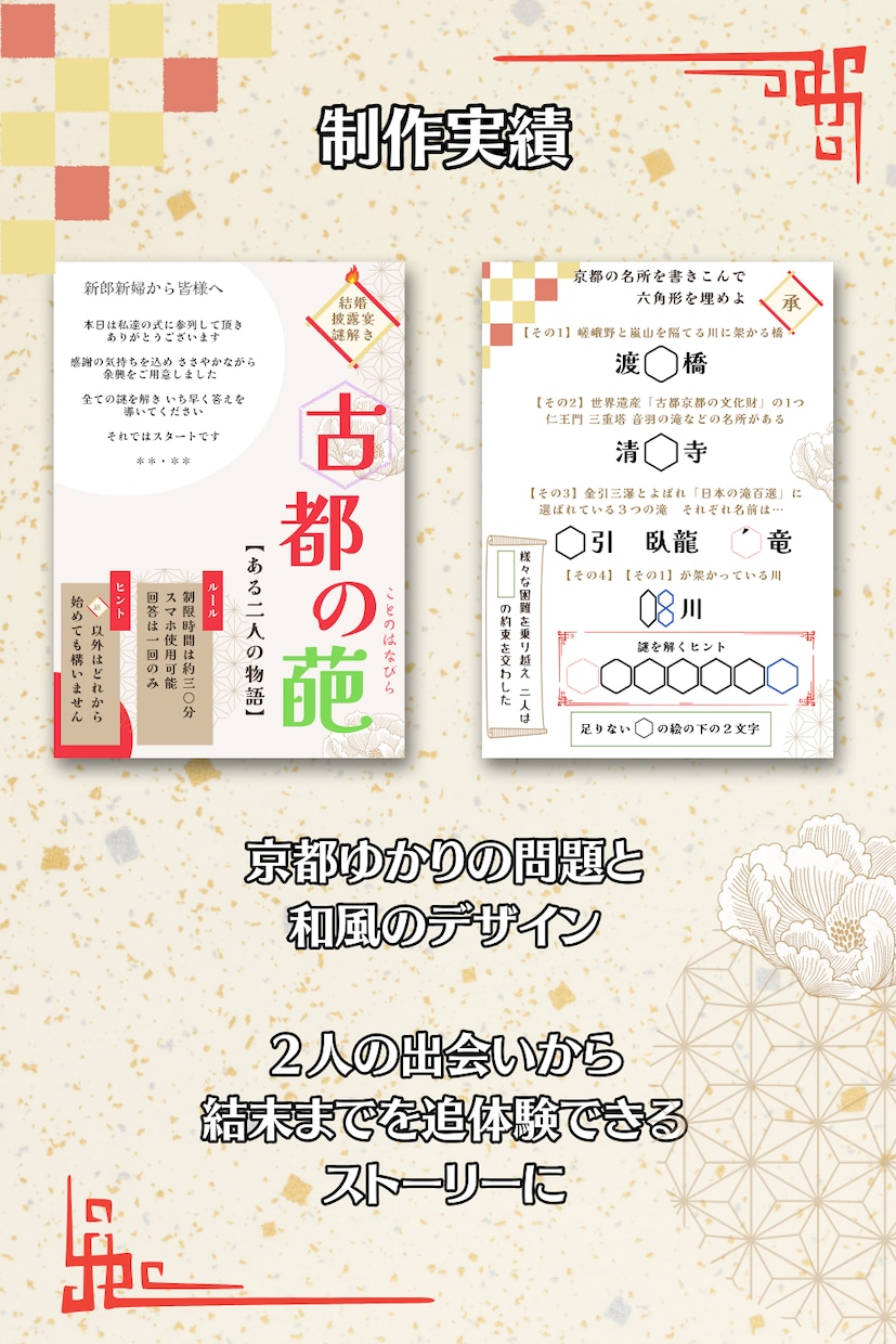 謎解き好きなご夫婦へ《ウェディング謎解き》作ります 『来た人みんなが楽しくなれる』それが新郎新婦の一番の望み イメージ6
