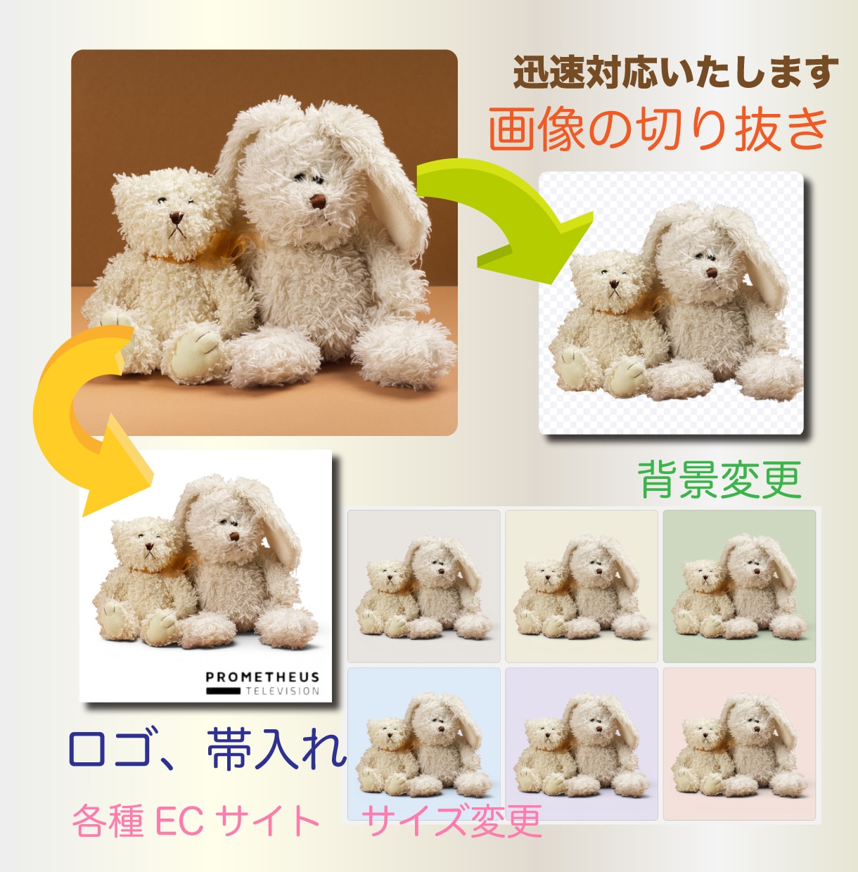 最短即日！EC、グッズ作成用等画像切り抜きできます 迅速対応✨面倒な背景透過や文字入れ、各サイト向けサイズ調整等 イメージ1