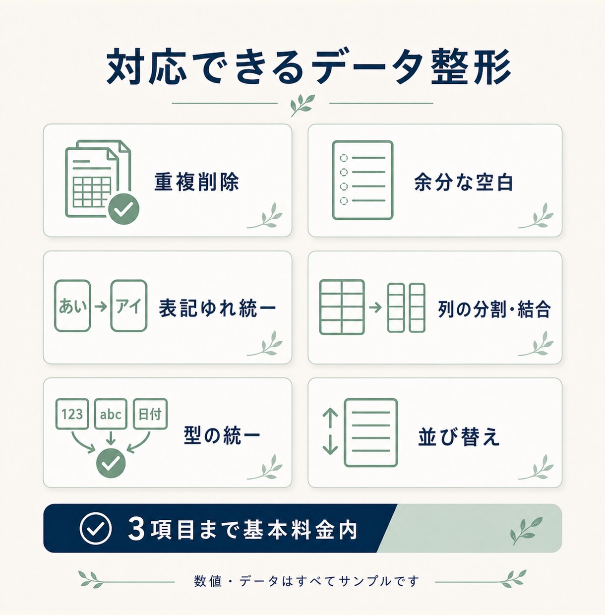 Excel・CSVの重複削除と表記ゆれを整えます 原本はそのまま、整理済みファイルを納品 イメージ2