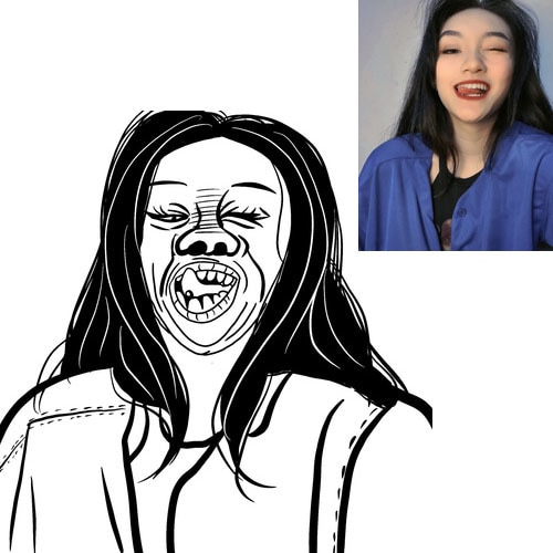 修正無し、おもしろ似顔絵描きますます お写真を元に似顔絵イラストをお描きします！ イメージ1