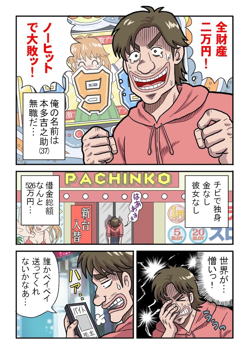 圧倒的…！ギャンブル漫画テイストの似顔絵を描きます 圧倒的な緊張感っ……！！勝負の世界観で、あなたを主人公に。 イメージ4