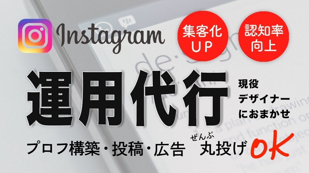 インスタグラム運用コンサルを月額制でいたします 現役デザイナーがインスタグラム運用の悩みを解決 イメージ1
