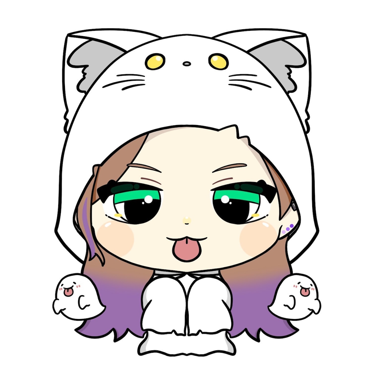 猫耳おばけ量産描きます 猫耳おばけ量産！ハロウィンむけ！ イメージ1