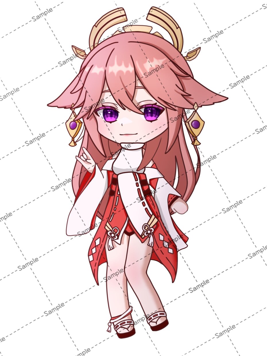 ミニキャラ描きます 可愛い2頭身のミニキャラを描きます イメージ1