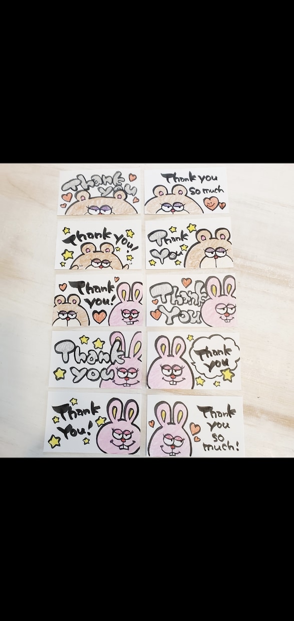 手書きのメッセージカードおつくりします 気持ち伝わる、温もりたっぷりのカードをおつくりします♪ イメージ1