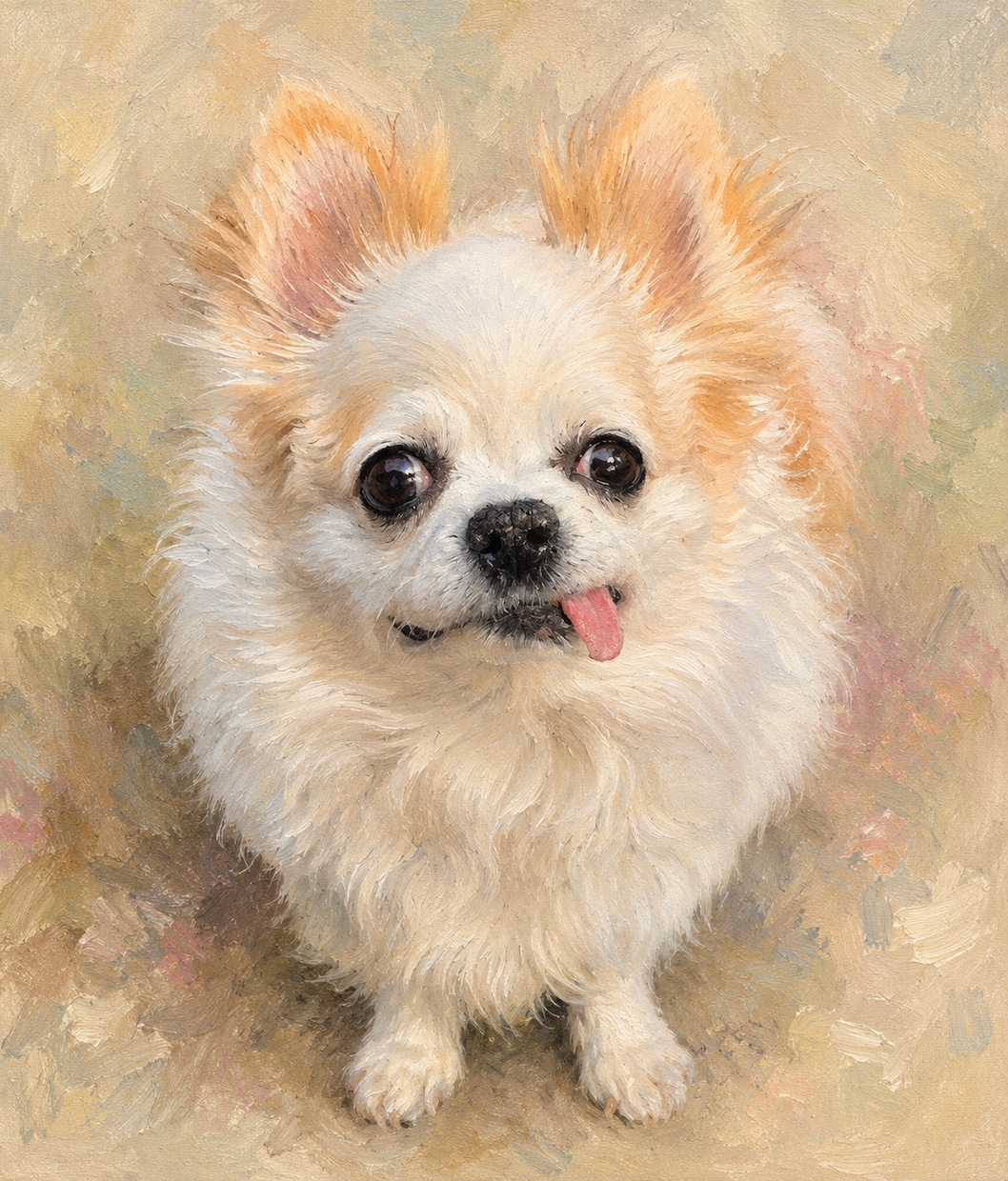 お写真から心をつなぐペット似顔絵を作成します あなたと”うちの子”をつなぐ心のアート/名前・記念日入り対応 イメージ1