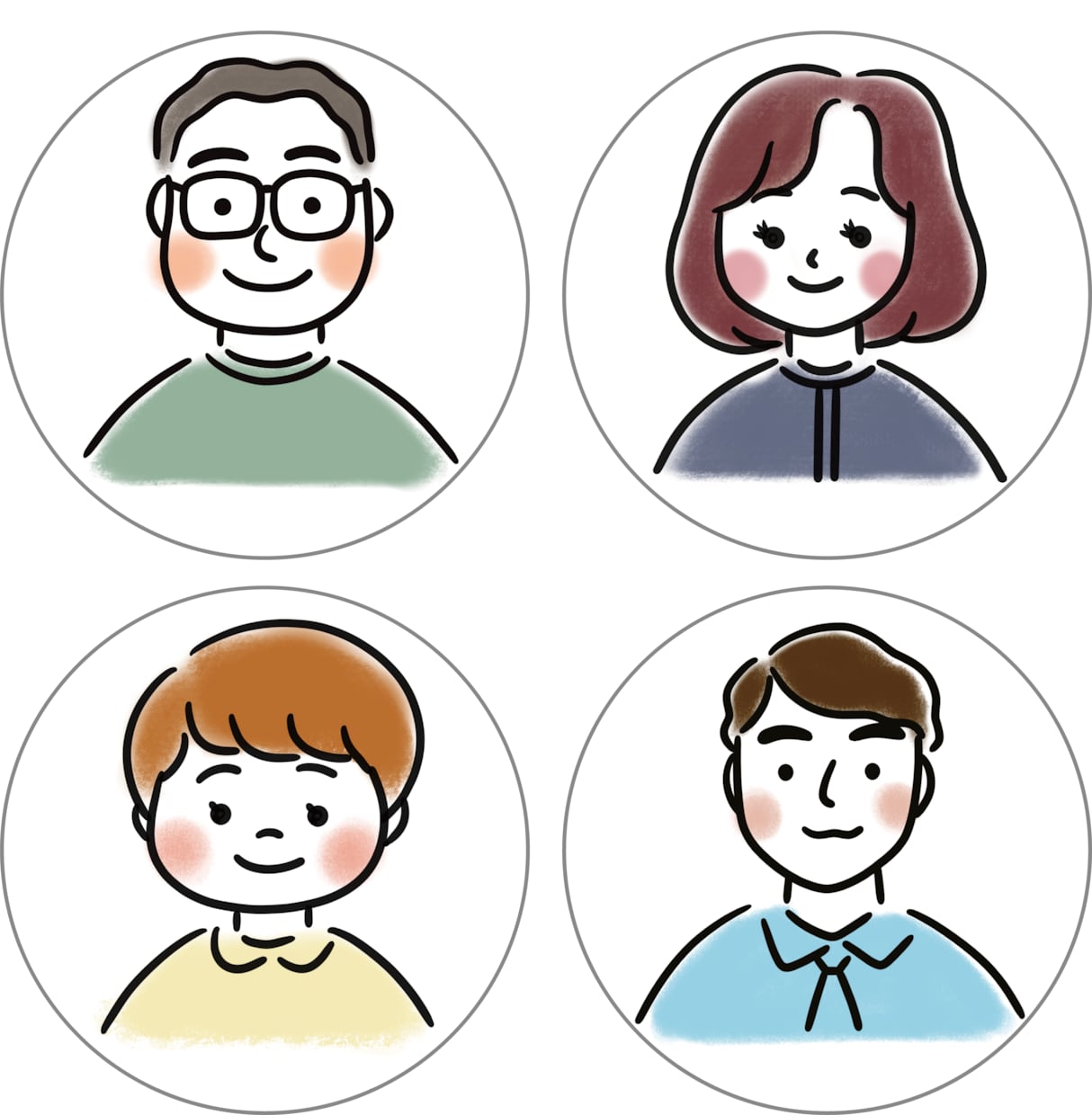 あなたの顔をイラストに⭐︎似顔絵アイコン描きます SNSやインスタなどにも最適♪★即日～7日で納品！ イメージ3