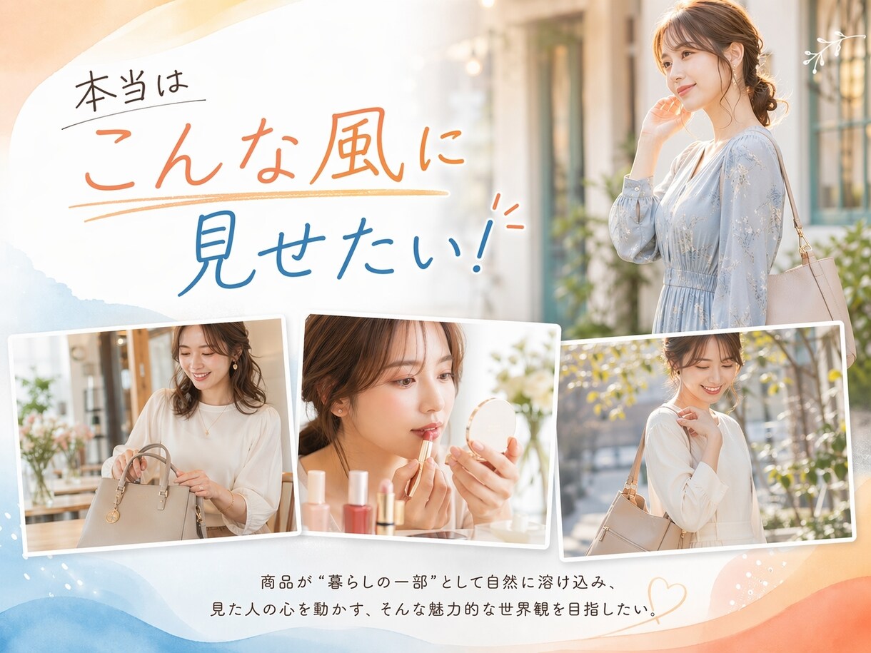 AIモデルで商品の使用イメージ画像生成します ◾️自然な人物合成でリアルな使用感を表現◾️ イメージ4