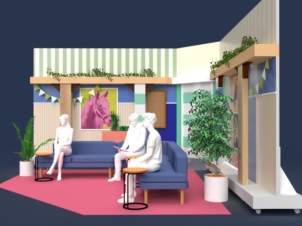 展示会やテレビセット等の3Dパース作ります プレゼンの資料等にお使いください！ イメージ10