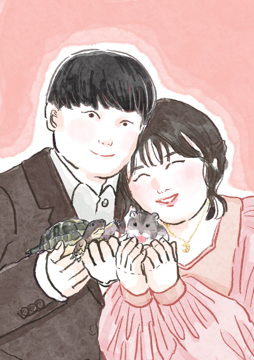 商用OK!大切な人に!ふんわり可愛い似顔絵描きます 大切なご家族・ご友人のイラスト描きます!ギフトや記念日に! イメージ7