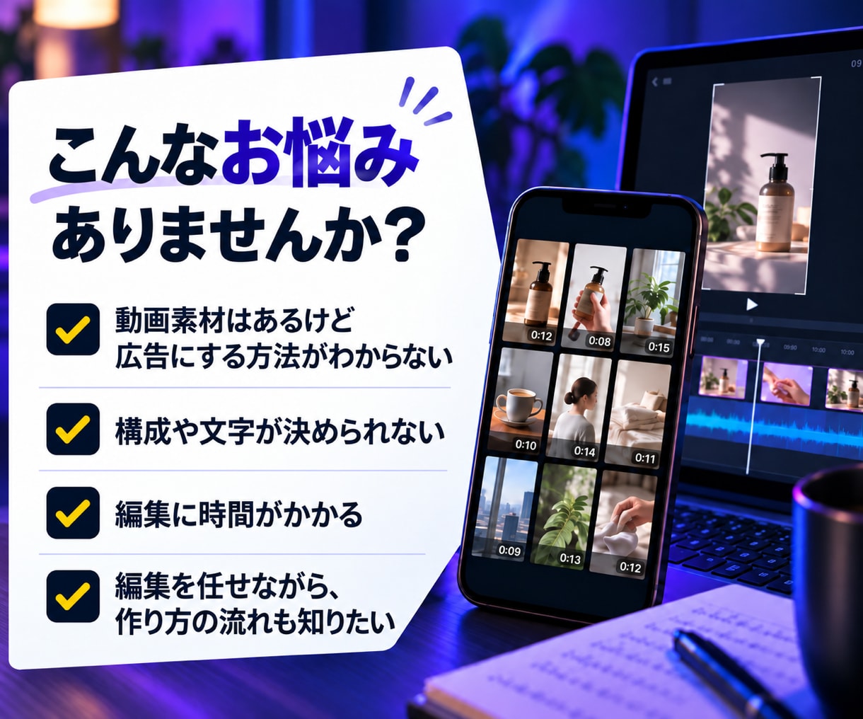Codexで広告動画1本を制作します 制作の流れも画面共有でご説明｜15〜30秒・最大60秒 イメージ2