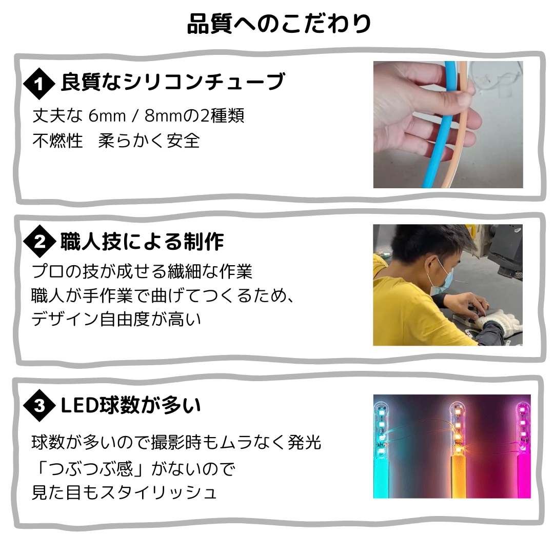 初めて安心◎ネオンサイン。こだわり品質お届けします 国内規格準拠＆丁寧なサポート◎高品質で全国納品実績あり。 イメージ5
