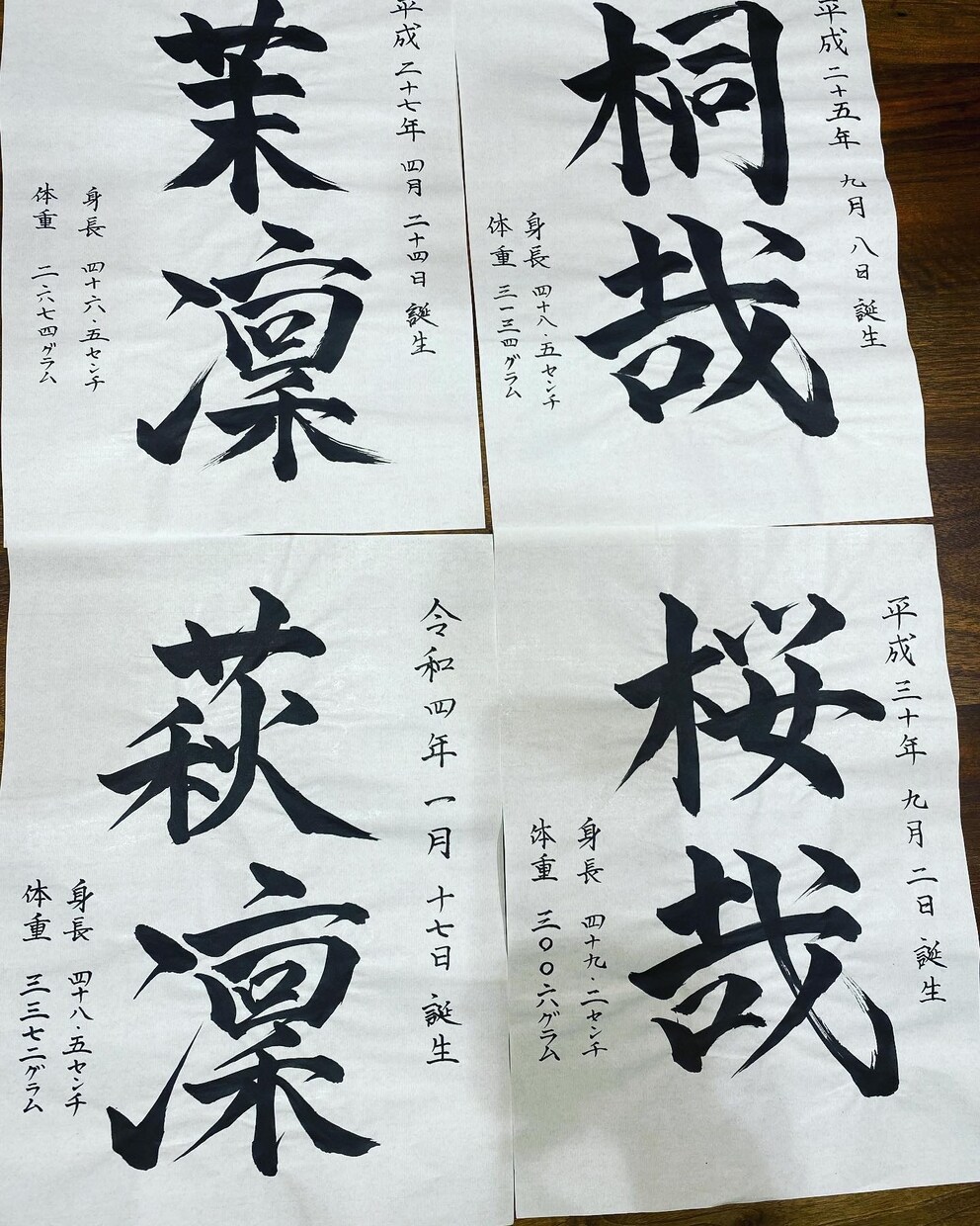 命名書を書きます かっこいい字、あじのある字を全力で書きます。 イメージ8