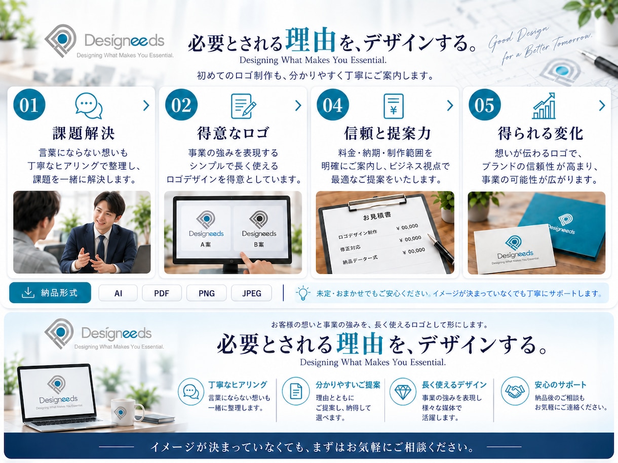 想いと強みを整理し、理由のあるロゴを制作します 企業・店舗・個人事業に対応した高品質ロゴ イメージ1