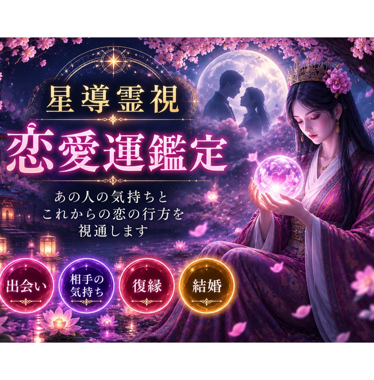 この恋どうすればいい？を霊視から一緒に読み解きます 霊視で読み解く恋愛運｜片思い・復縁・複雑愛のお悩みに イメージ1