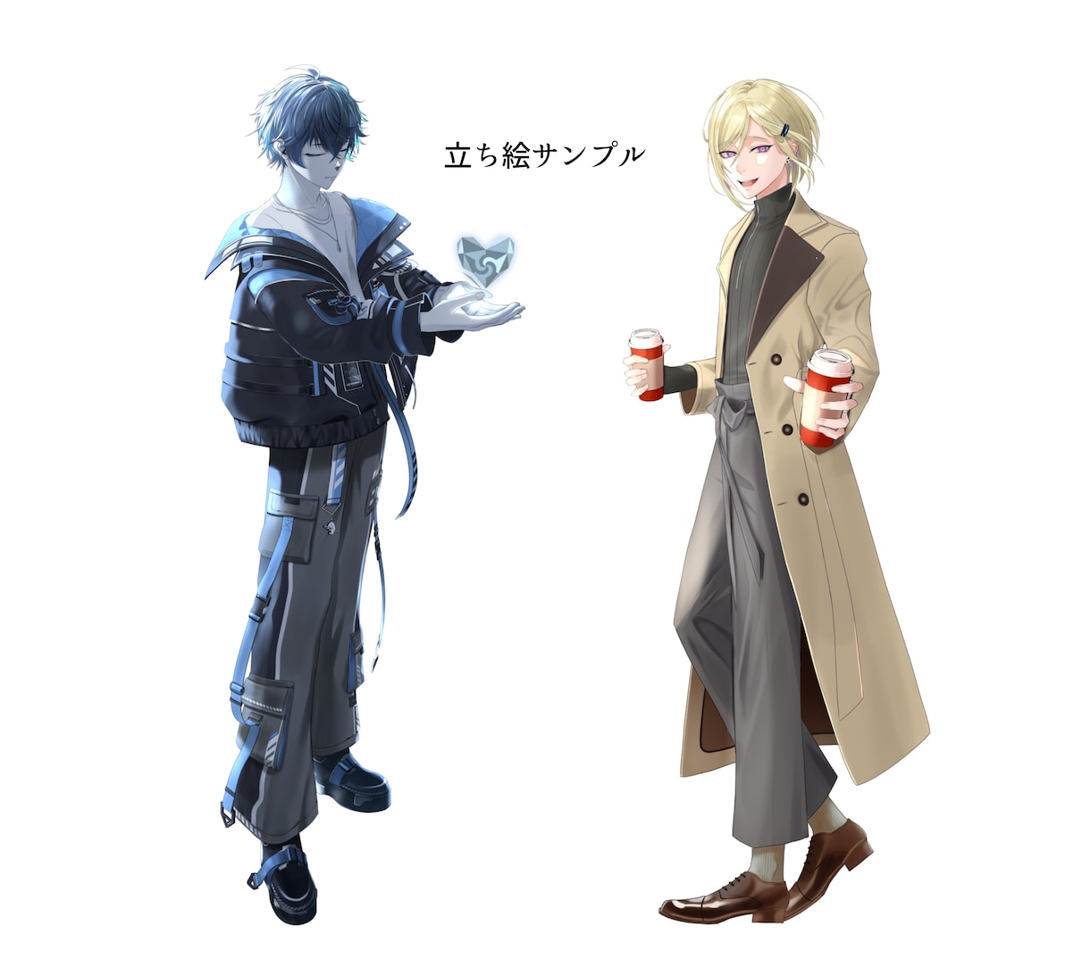 商用可！かっこいい/かわいい男性イラスト描きます アイコン/1枚絵/歌みたサムネ/記念イラスト/グッズ/表紙 イメージ5