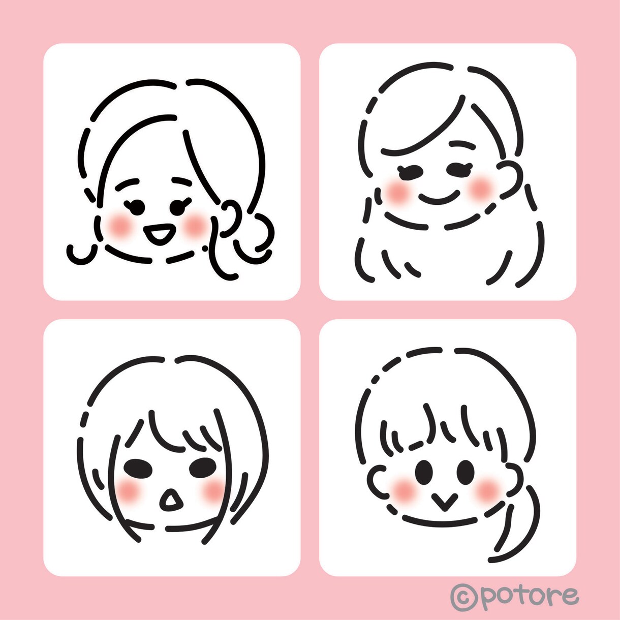 シンプルかわいい似顔絵描きます 即対応可！かわいいイラストでデザインやアイコンを華やかに♪ イメージ3