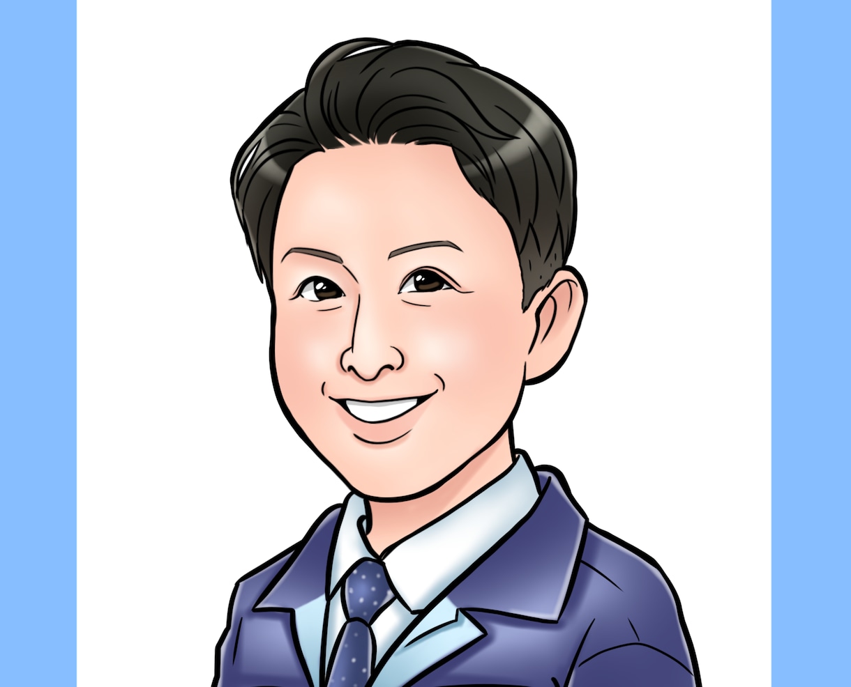 名刺・SNSに使えるビジネス似顔絵を作成します 顔出し不要でも信頼感が伝わるビジネス用似顔絵です！ イメージ4