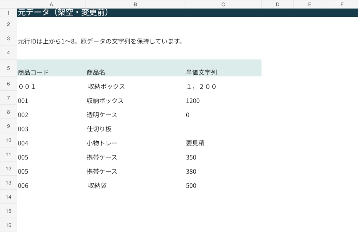 商品データのExcel・CSVを整理します 変更箇所と重複候補が追える商品データ整理 イメージ2