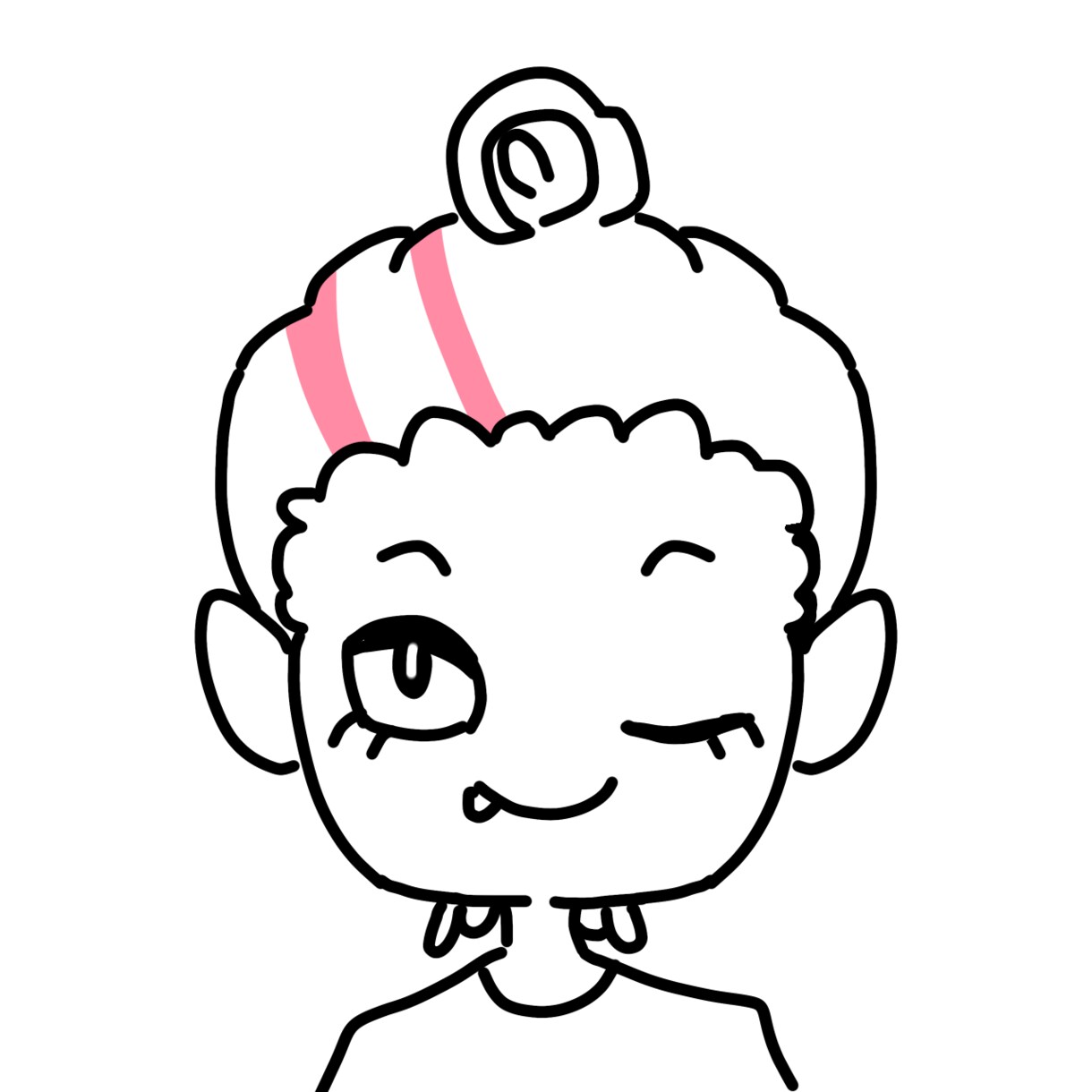 ピーキーなシンプルアイコン描けます 特徴のある目+モノクロ+差し色で個性的に◎ イメージ4