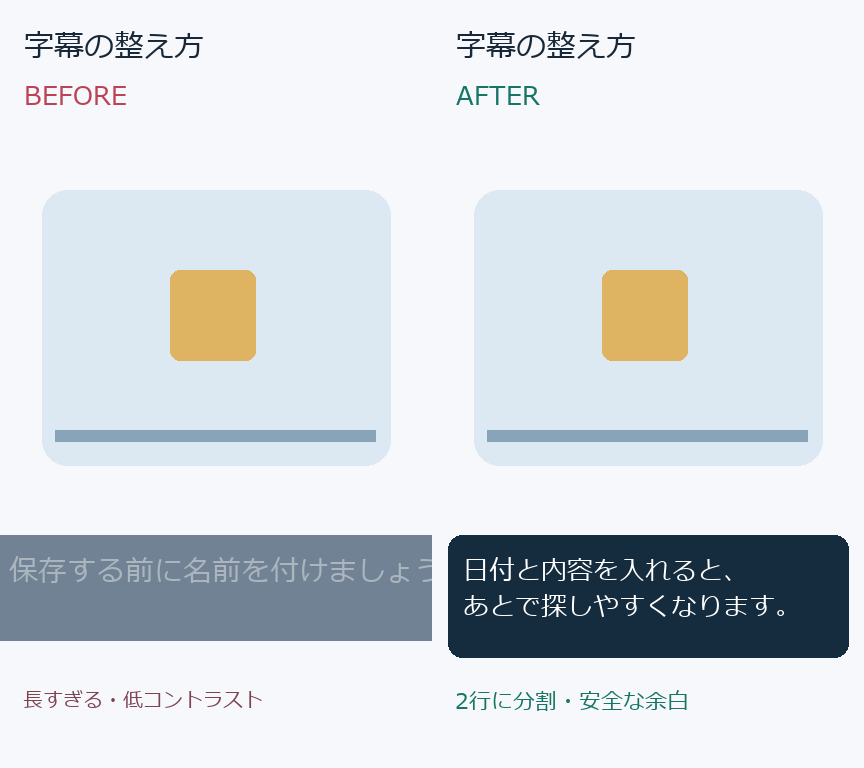 60秒動画に読みやすい日本語字幕を付けます 字幕付きMP4と編集用SRTをセット納品 イメージ1