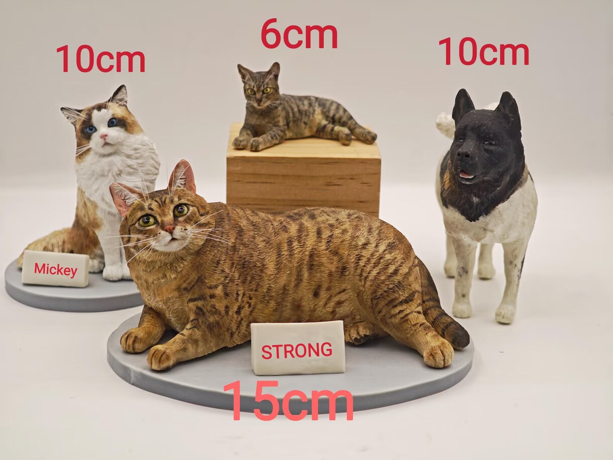 写真から作るフィギュア｜愛犬・愛猫似顔人形ます オーダーメイド 犬・猫そっくり 肖像画 うちの子 置物 イメージ10