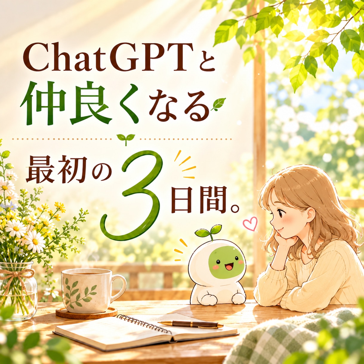 ChatGPTとゆっくり仲良くなるお手伝いをします ☘️何を聞けばいいの？から始める大人のAI初心者さんへ❀✨️ イメージ1