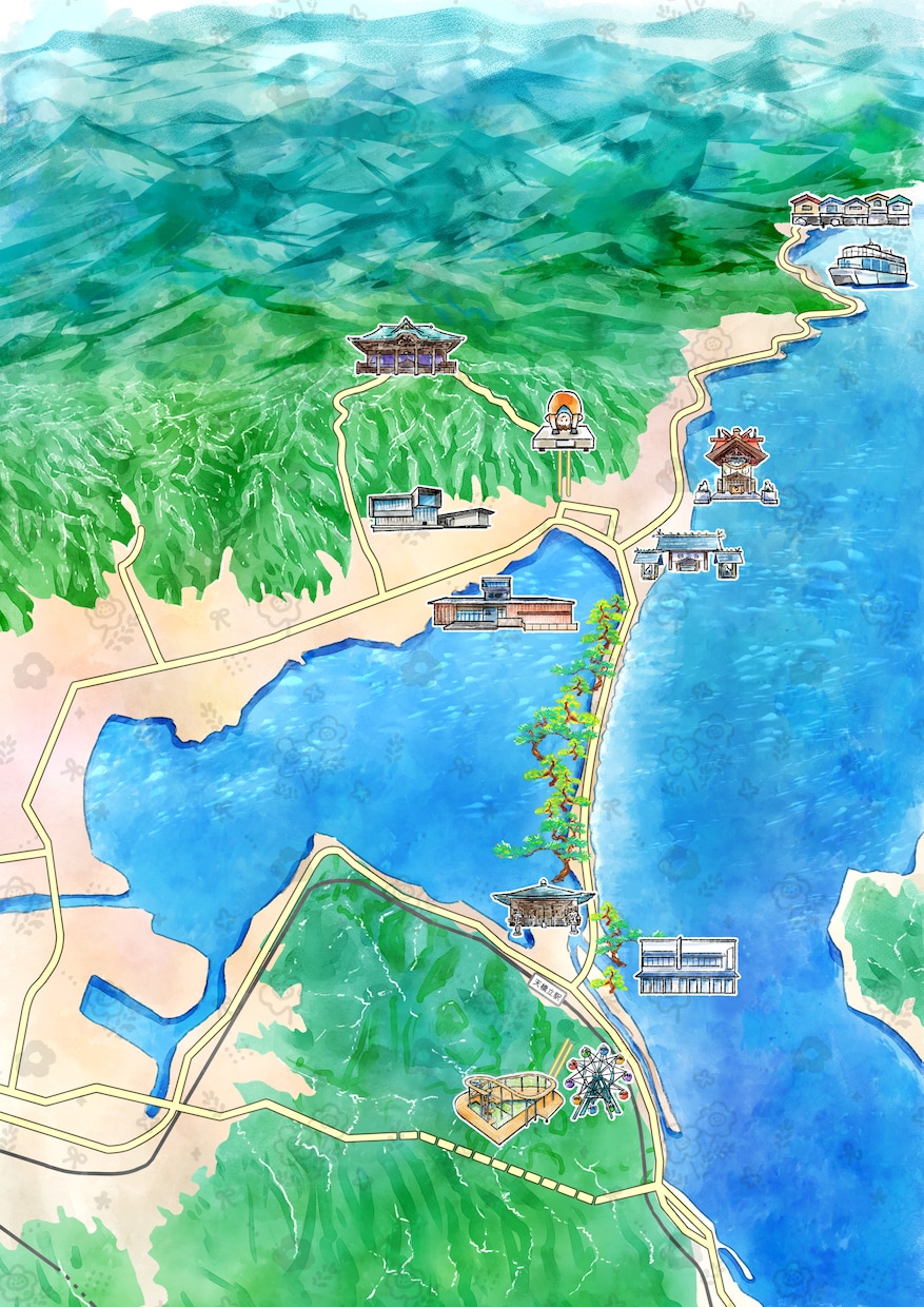 パース・俯瞰の手書きイラストマップ作成します 立体的な地図で一目瞭然！分かりやすさを優先して作成します イメージ4