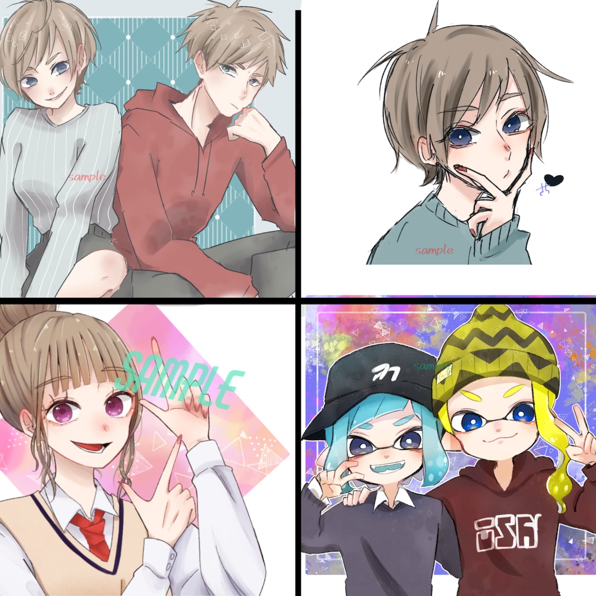 納期最短3日★イラスト描きます 若い男女を描くのが得意です！可愛い絵柄になります！ イメージ6