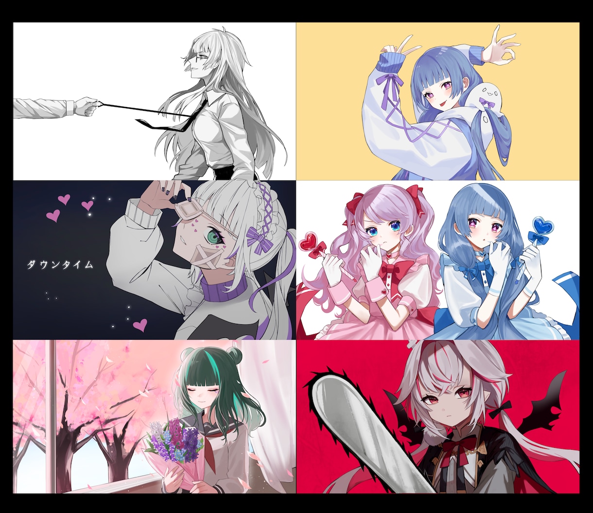 歌ってみた・オリジナルMV用イラストを制作します 可愛いからかっこいい！様々な自分を表現したいあなたに！ イメージ8