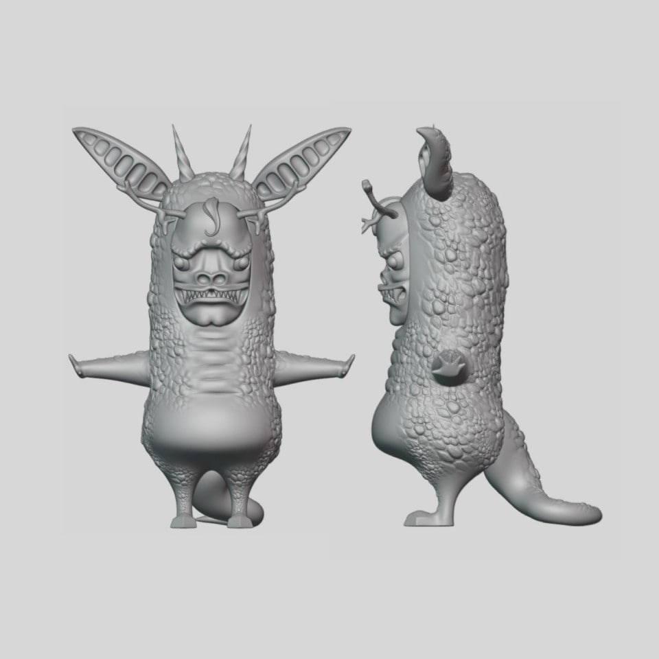 フィギュア・怪獣の3Dプリント用データ作成致します 簡単なイラストからでもオリジナルキャラクターのデータ作成！！ イメージ4
