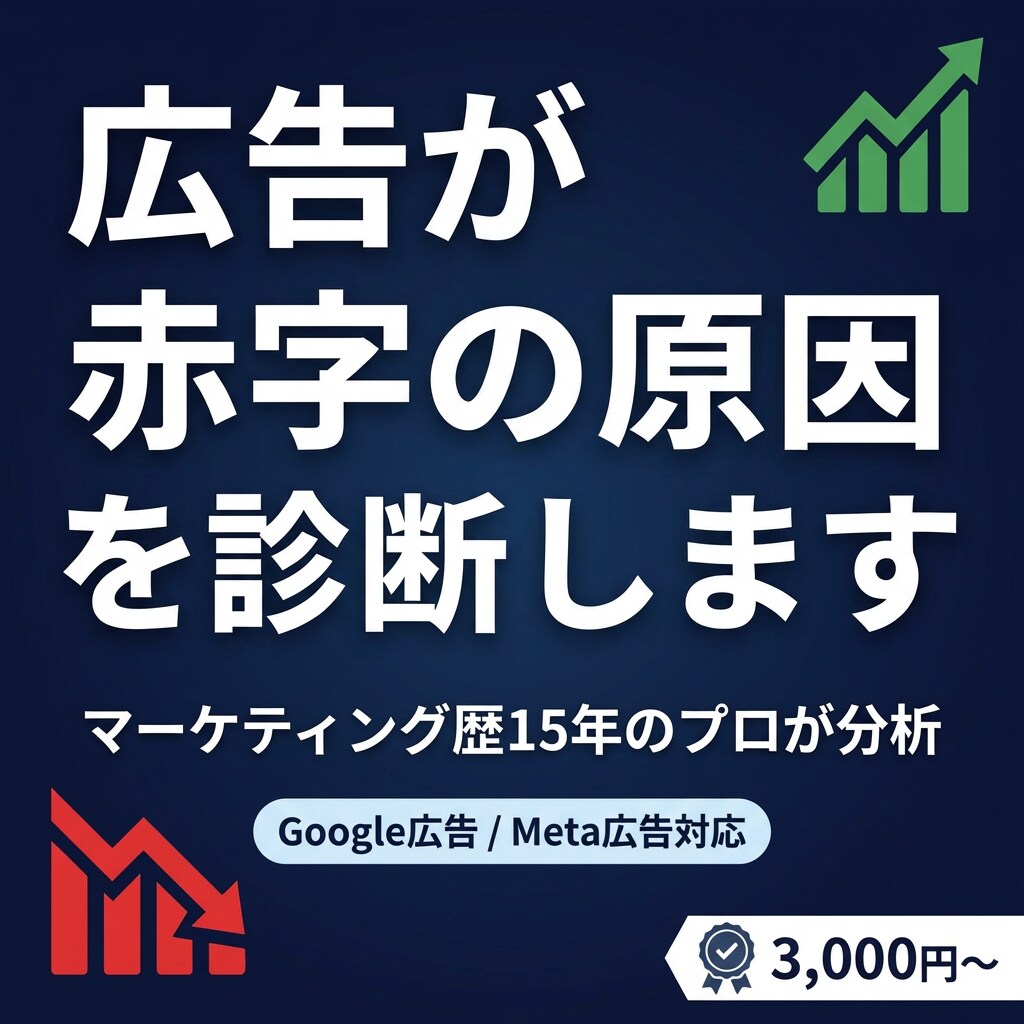 WEB広告の成果をプロが診断。改善案を提案します 広告がうまくいかない原因を マーケティング視点で分析します。 イメージ1