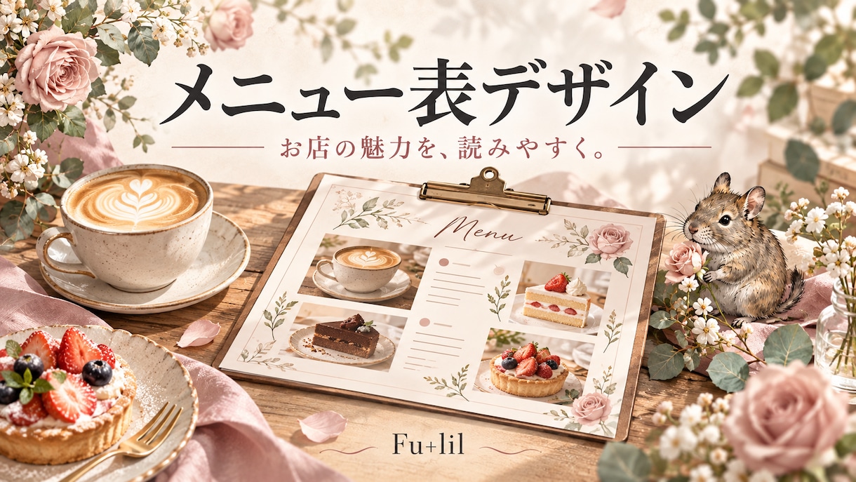 お店のメニュー表をデザインします 価格と内容が読みやすいメニューに整えます イメージ1