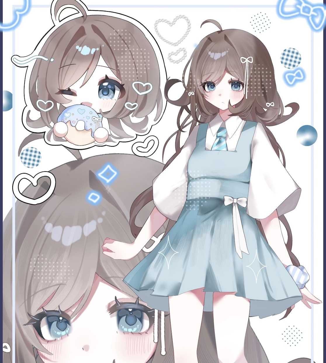 可愛いを沢山詰め込んだイラストをお届けします ミニキャラ付き詰め込みイラストをお任せ下さい。！ イメージ1